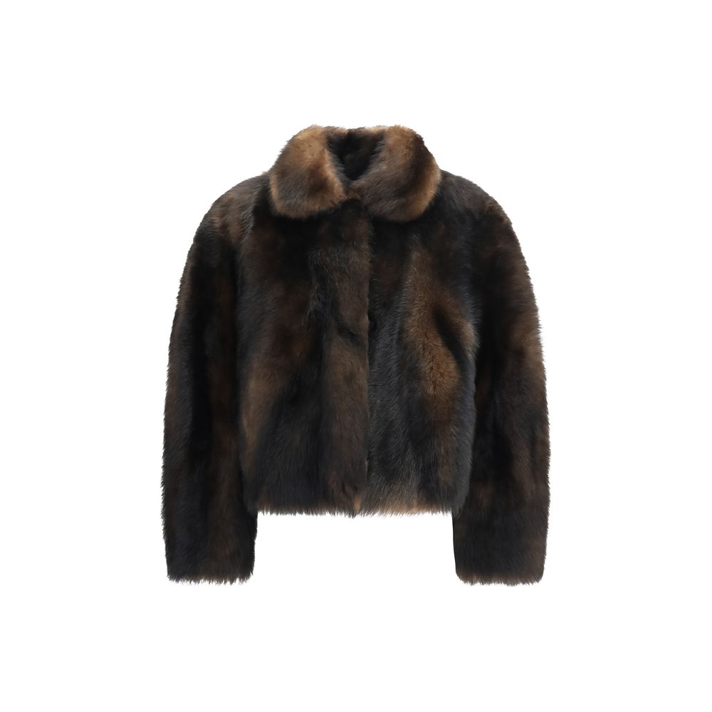 Brunello Cucinelli Brown Lambskin Full-Length Women's Jacket
