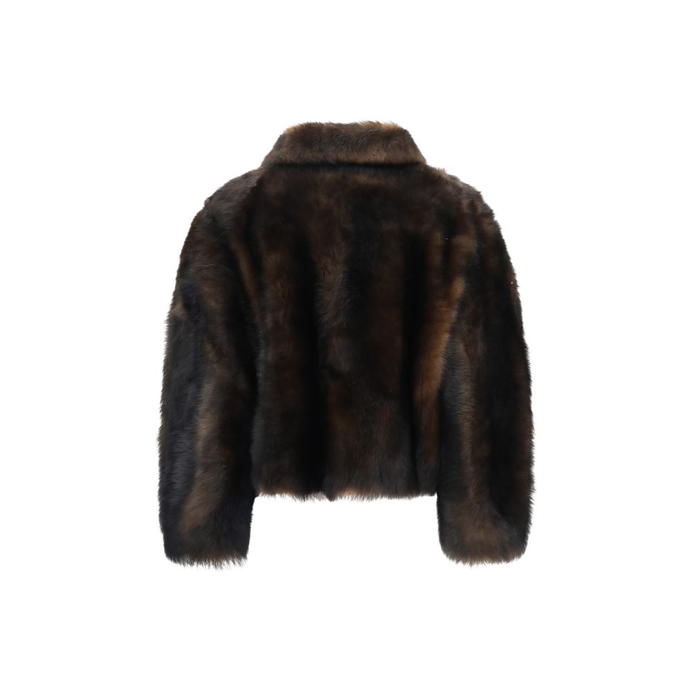 Brunello Cucinelli Brown Lambskin Full-Length Women's Jacket