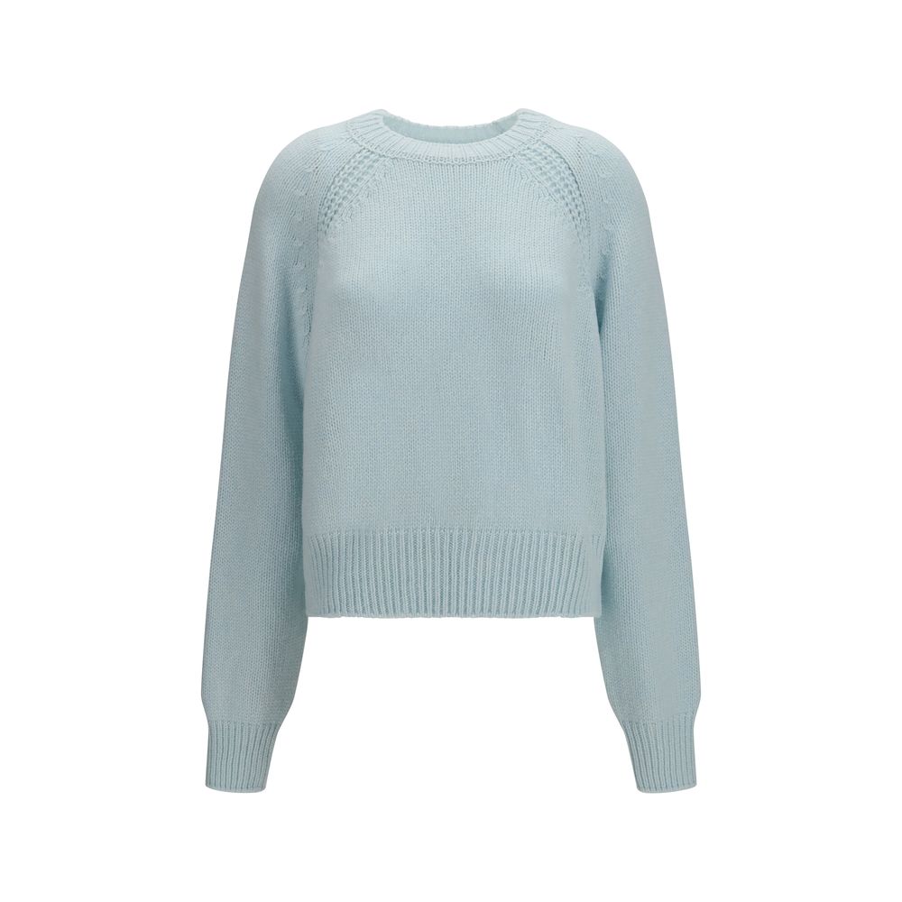 SA SU PHI Blue Cashmere Women's Sweater
