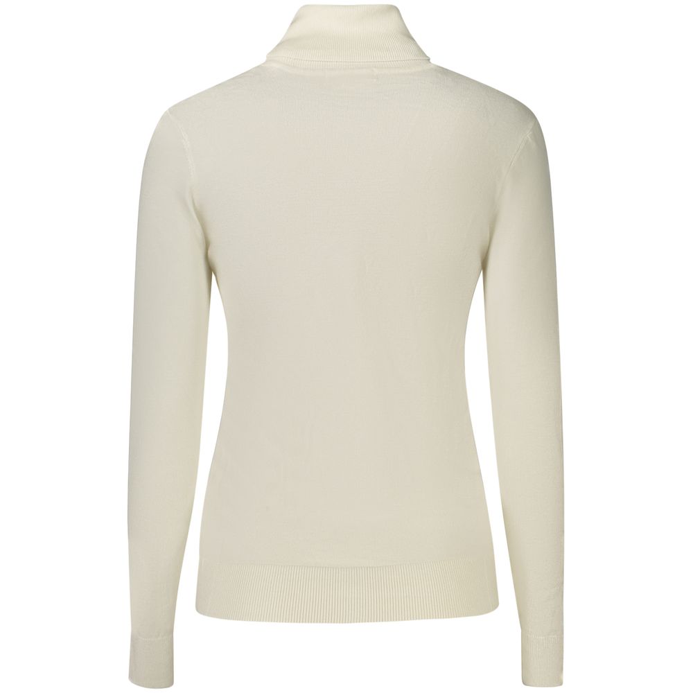 Guess Jeans White Viscose Women's Turtleneck