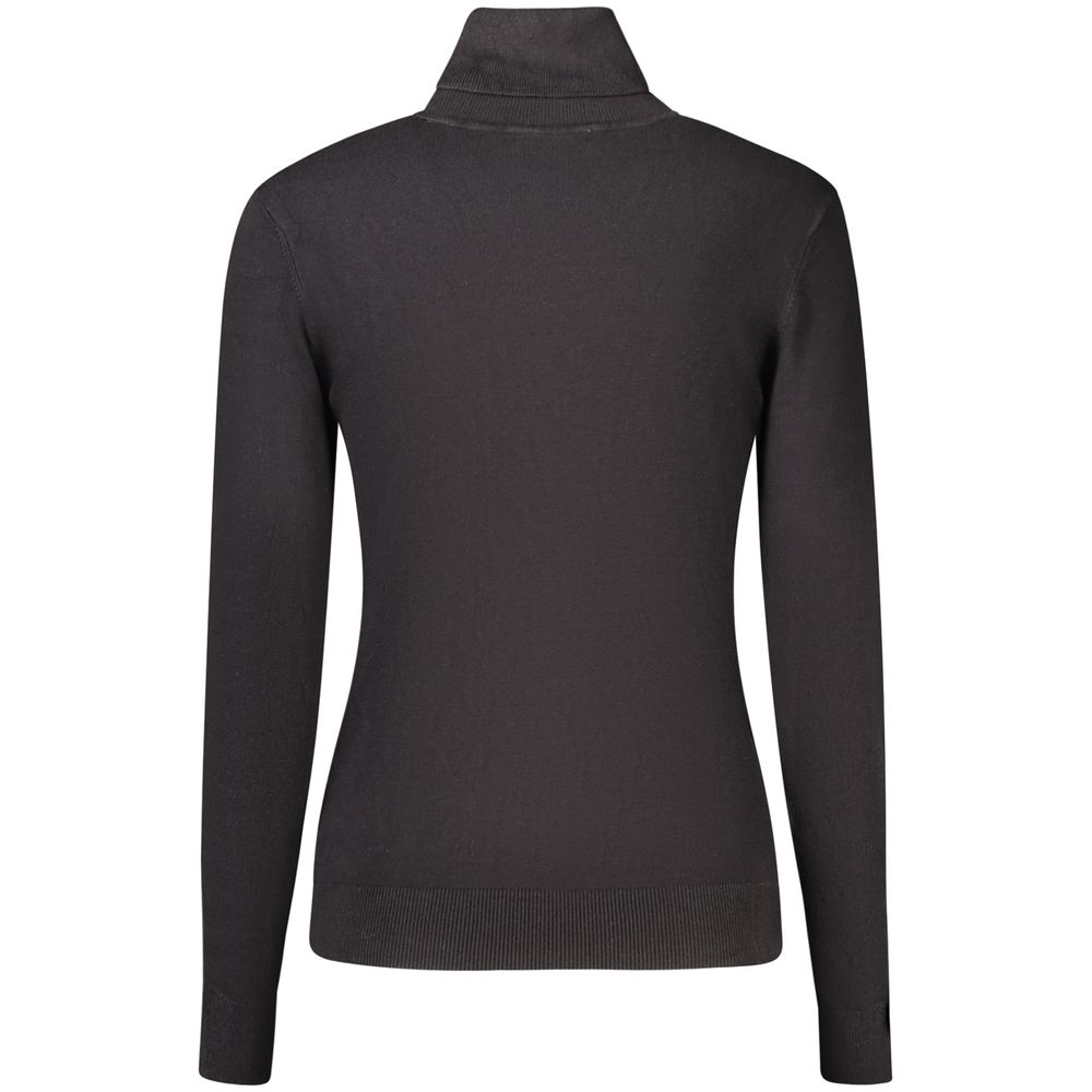 Guess Jeans Black Viscose Women's Turtleneck