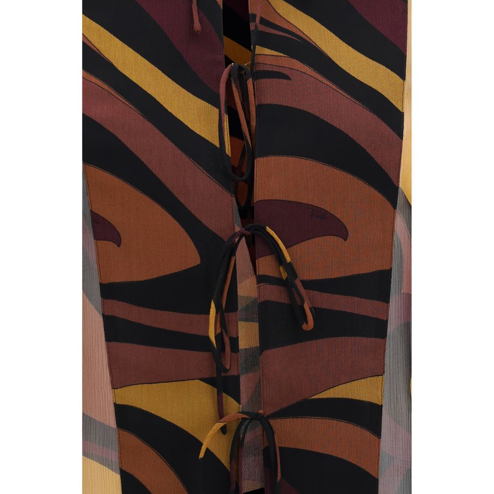 Emilio Pucci Multicolor Silk Pattern Women's Shirt