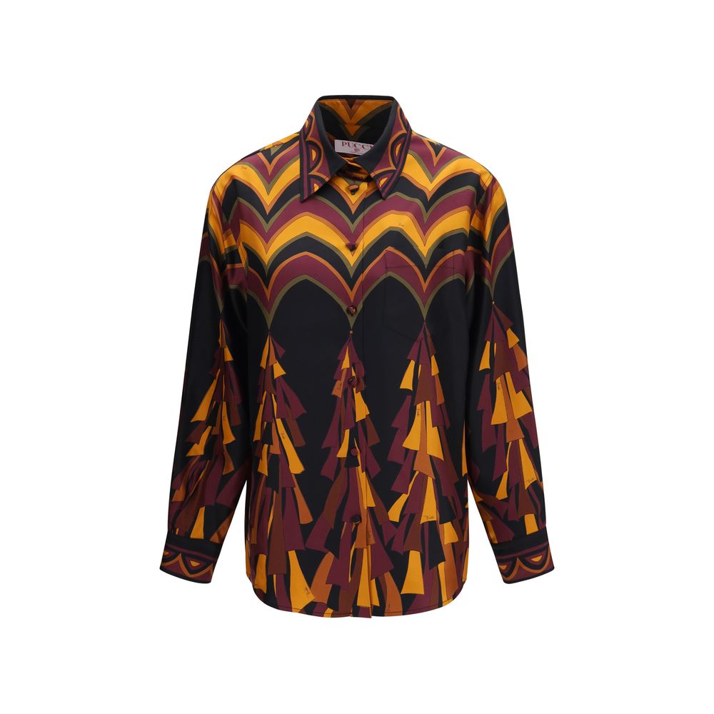Emilio Pucci Multicolor Silk Pattern Women's Shirt
