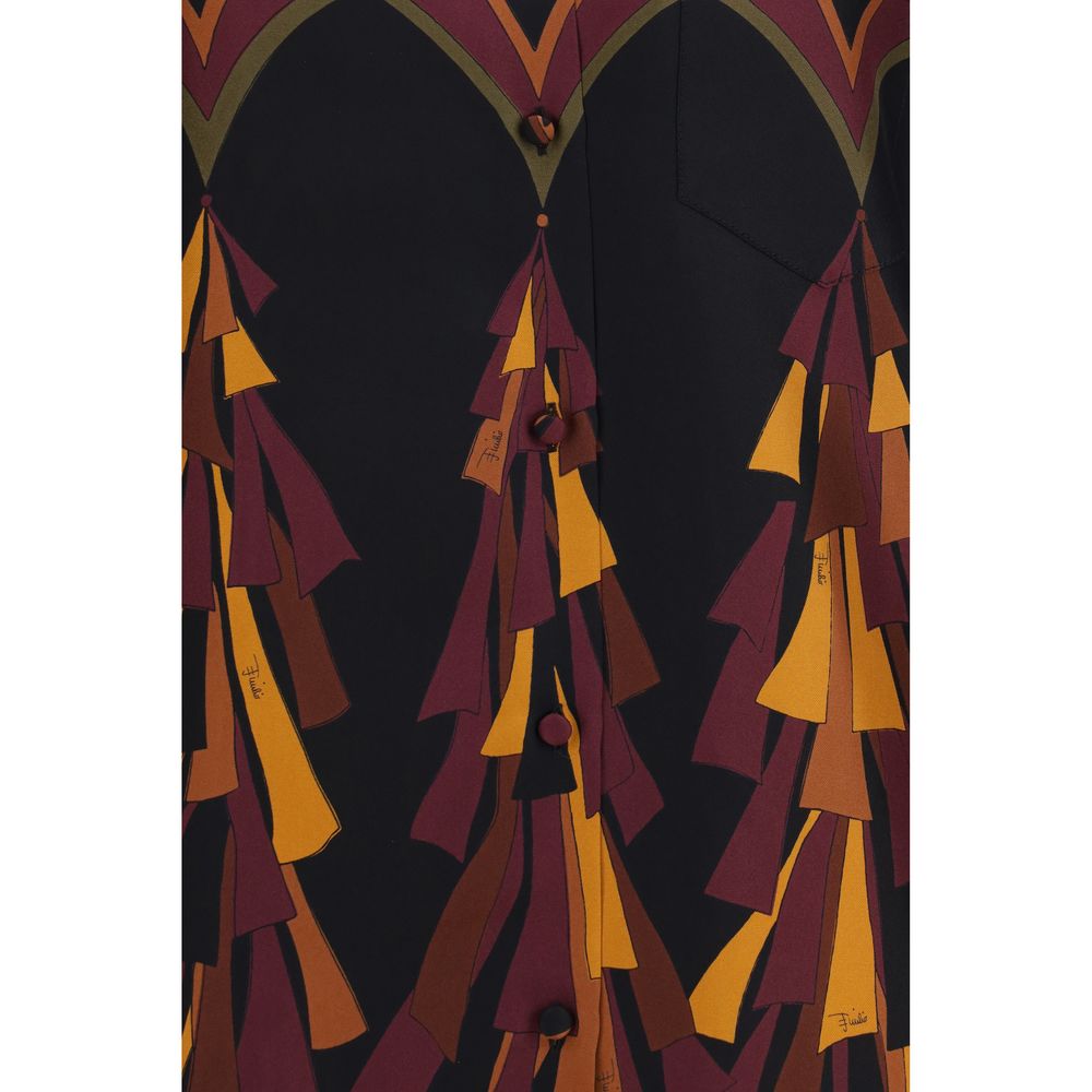 Emilio Pucci Multicolor Silk Pattern Women's Shirt
