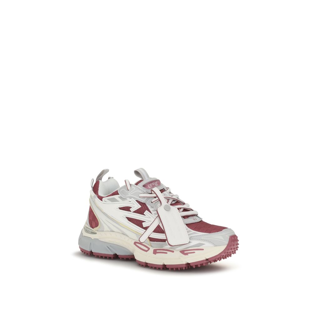 Off-White White Fabric Athletic Women's Sneakers
