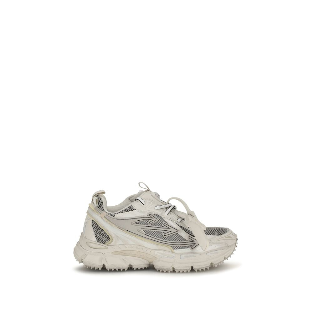 Off-White Beige Acetate Athletic Women's Sneakers