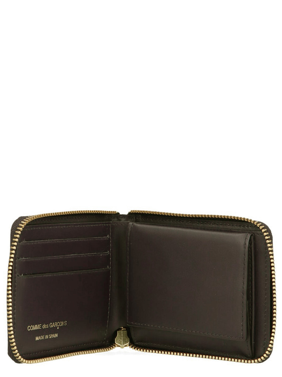 Comme Des Garçons Brown Cowhide Leather Men's Wallet