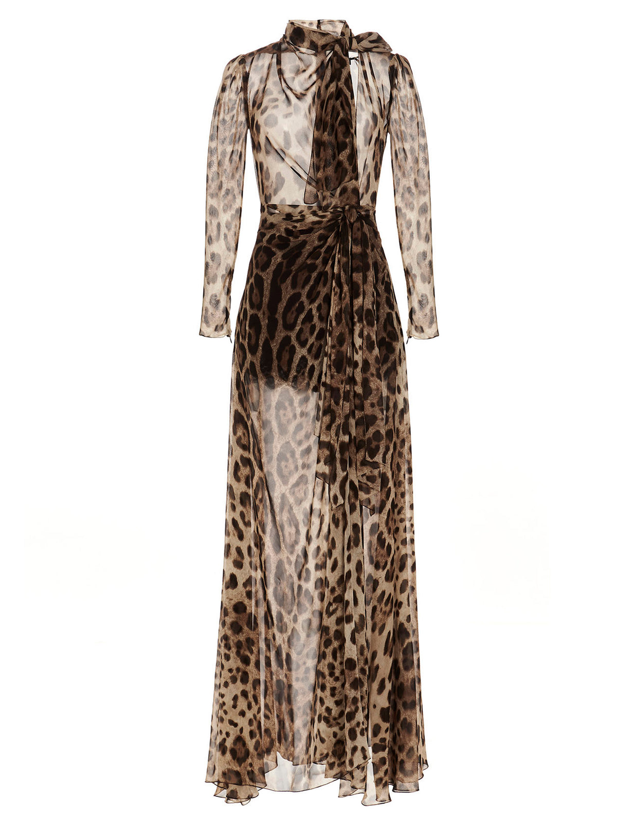 Dolce & Gabbana Brown Silk Casual Women's Dress