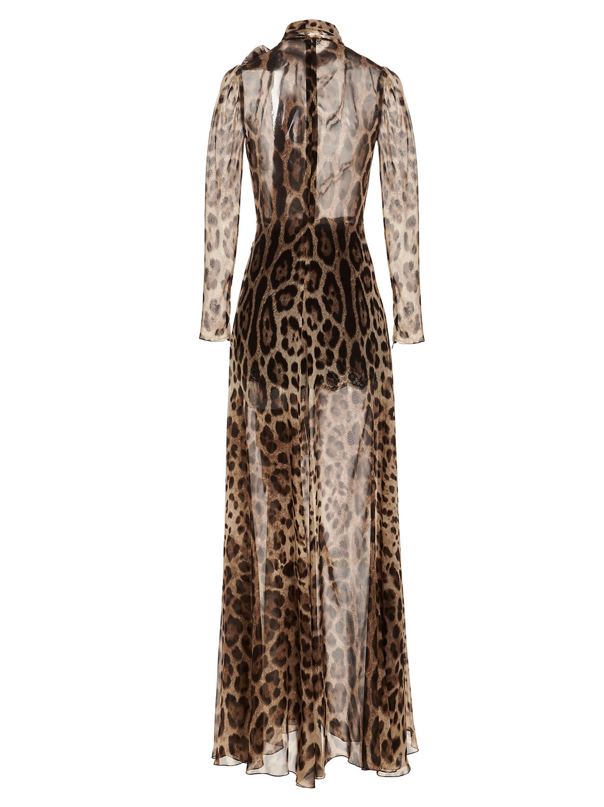 Dolce & Gabbana Brown Silk Casual Women's Dress