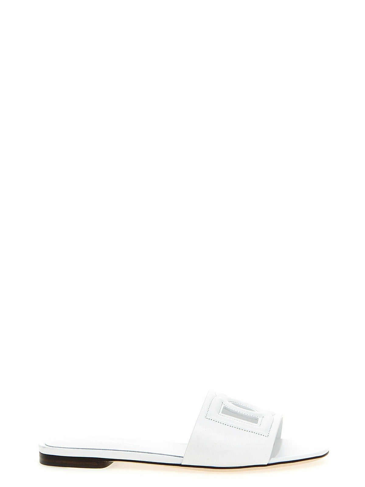 Dolce & Gabbana White Calfskin Women's Slides
