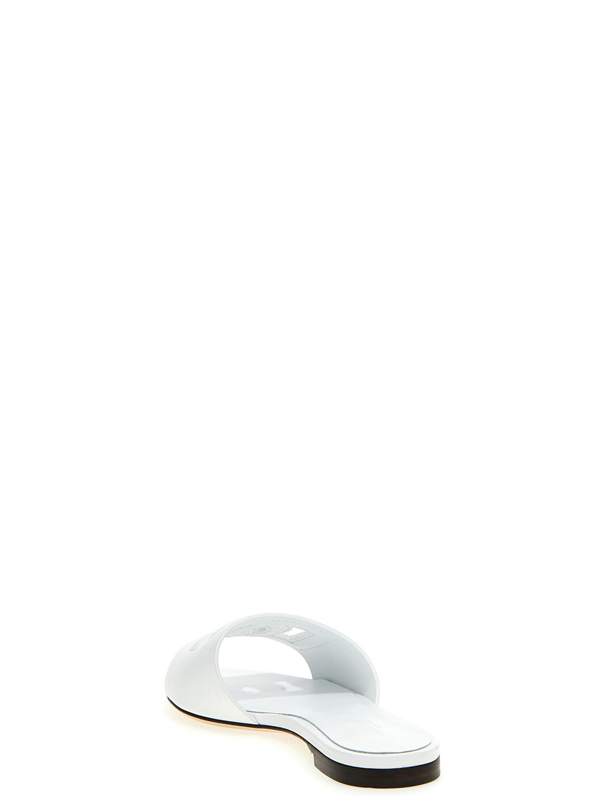 Dolce & Gabbana White Calfskin Women's Slides