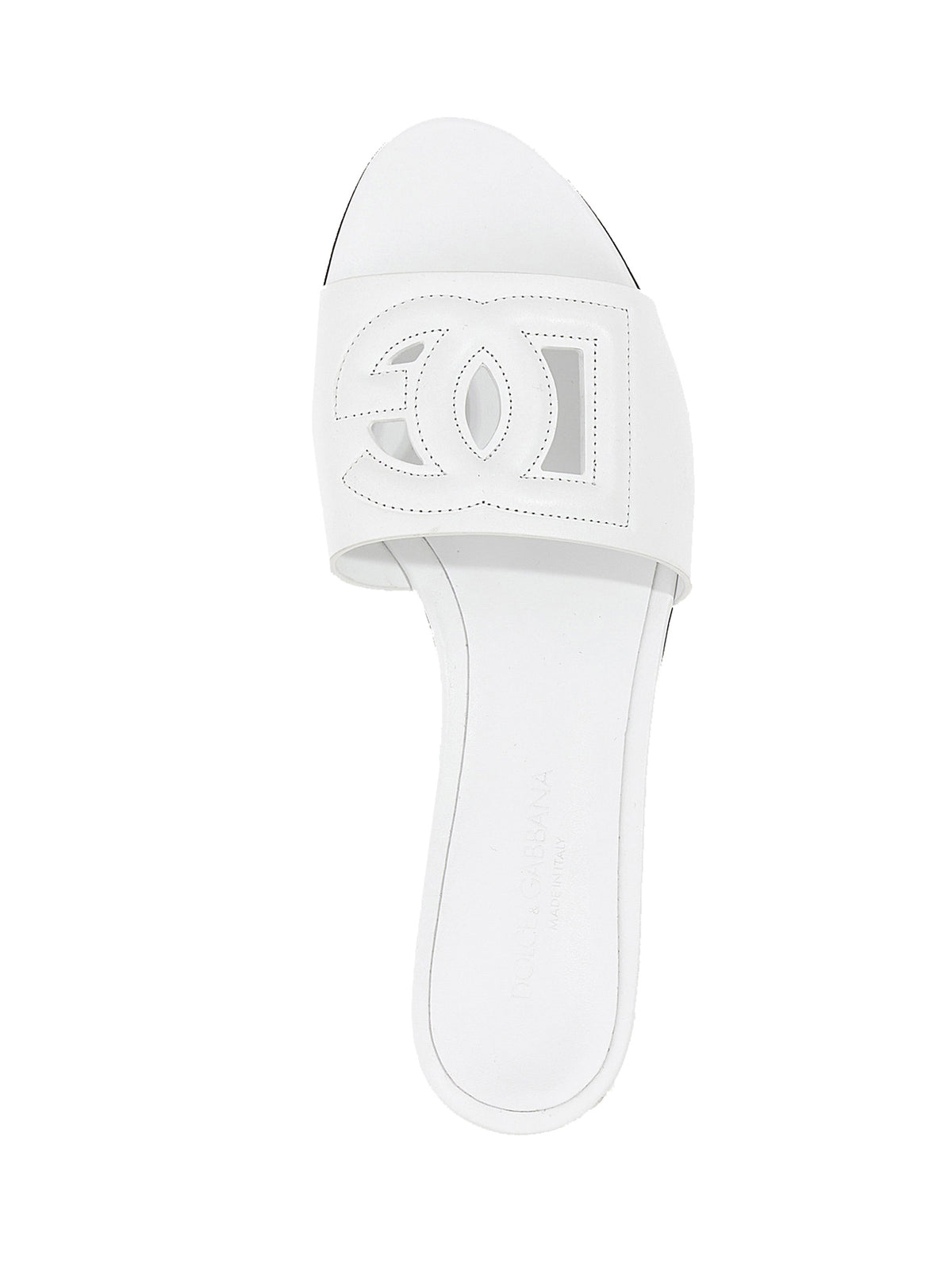 Dolce & Gabbana White Calfskin Women's Slides