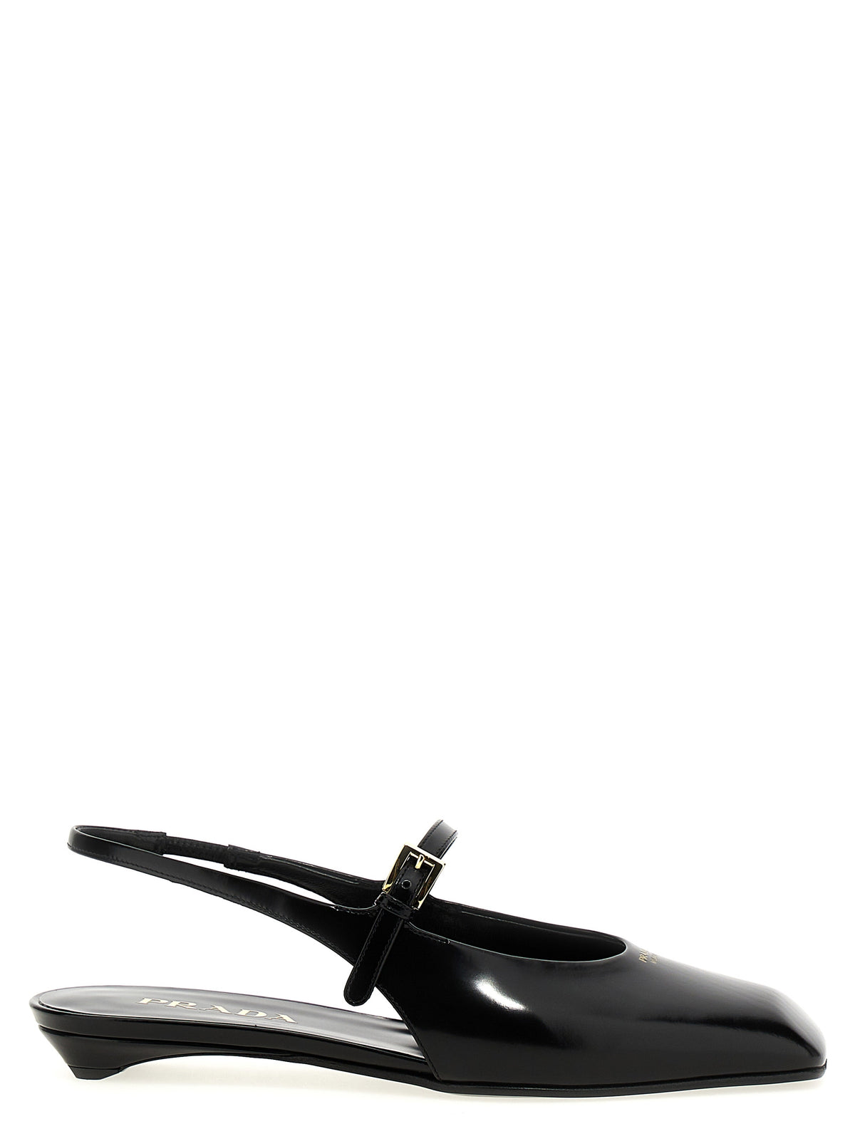 Prada Black Calfskin Ballet Women's Flats