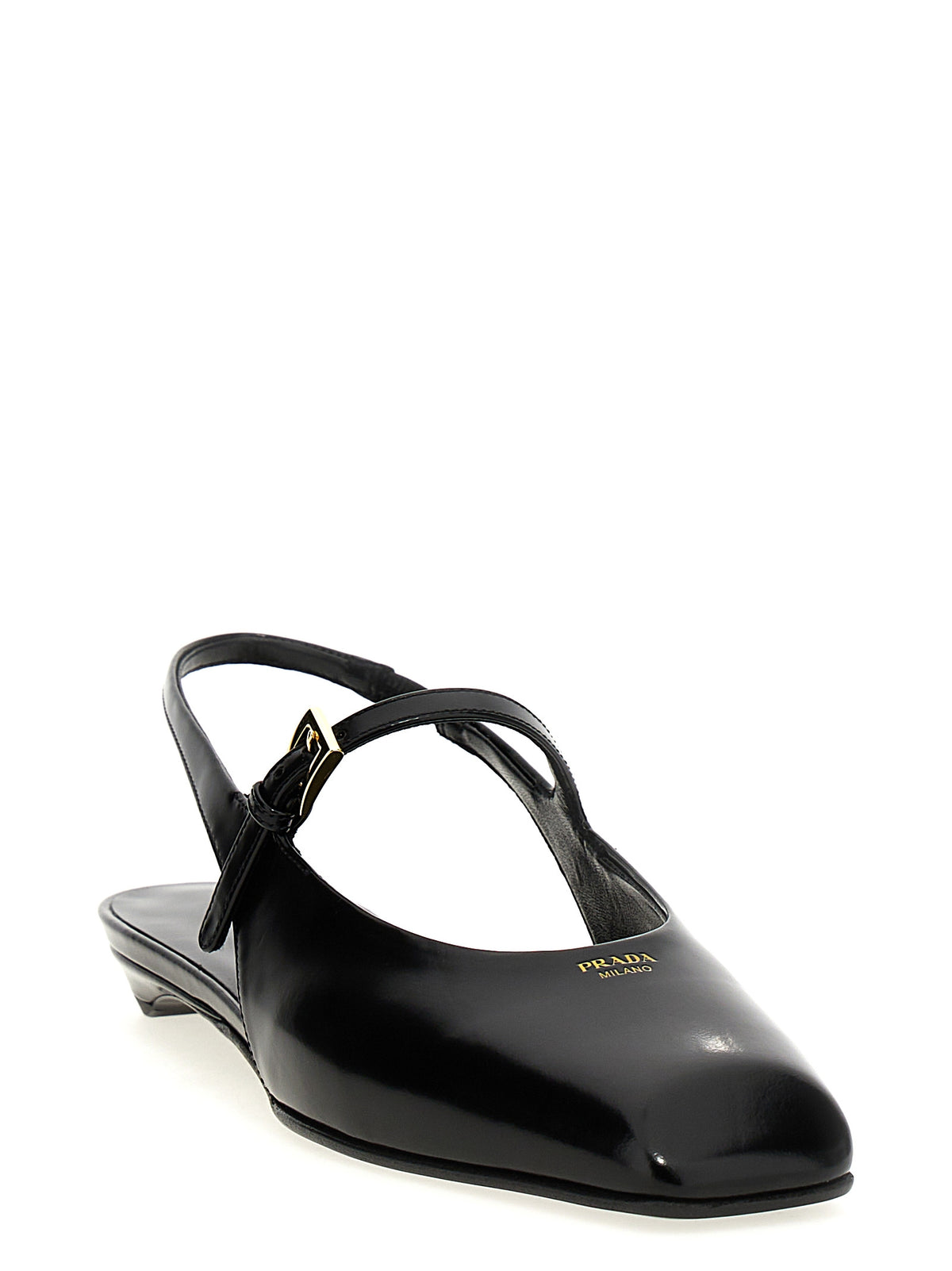 Prada Black Calfskin Ballet Women's Flats