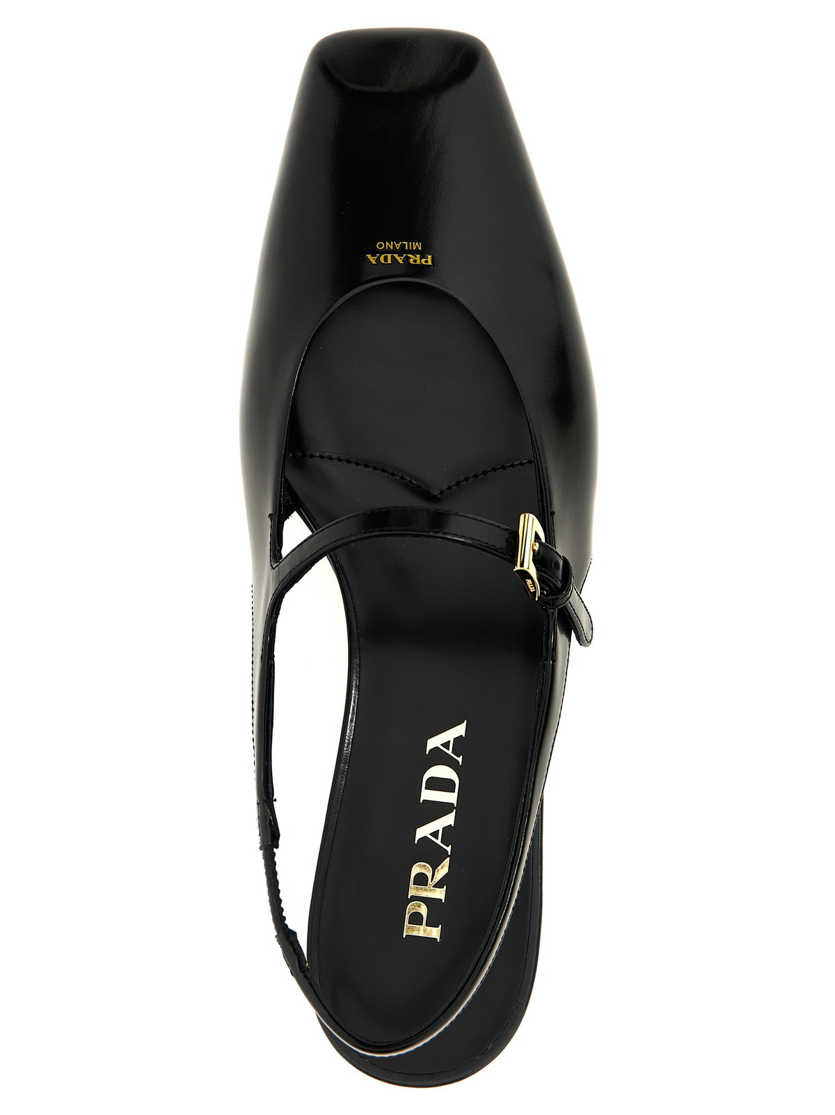 Prada Black Calfskin Ballet Women's Flats