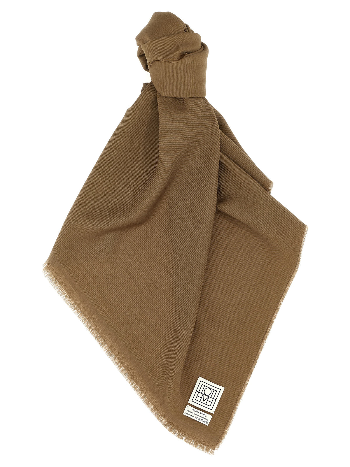 TOTEME Brown Virgin Wool Women's Foulard