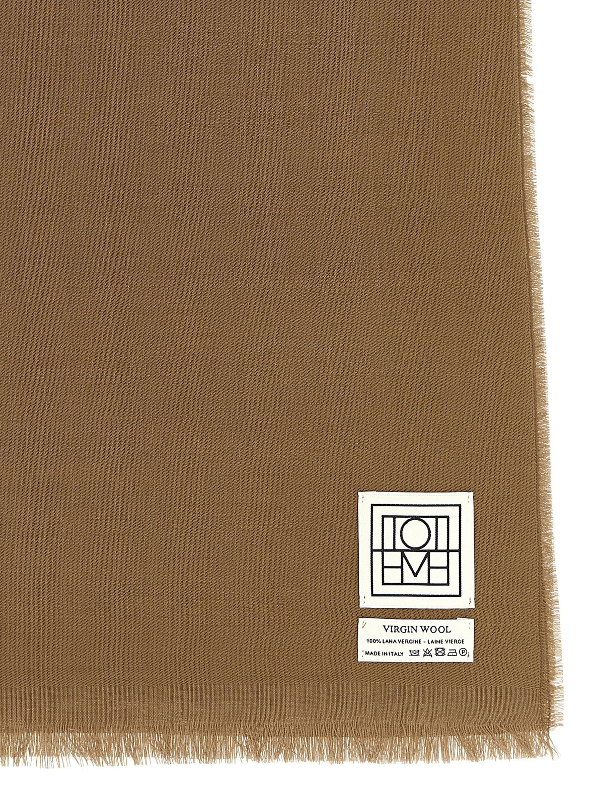 TOTEME Brown Virgin Wool Women's Foulard