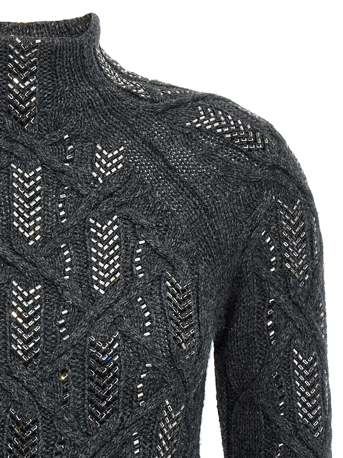 Ermanno Scervino Gray Virgin Wool Women's Cardigan
