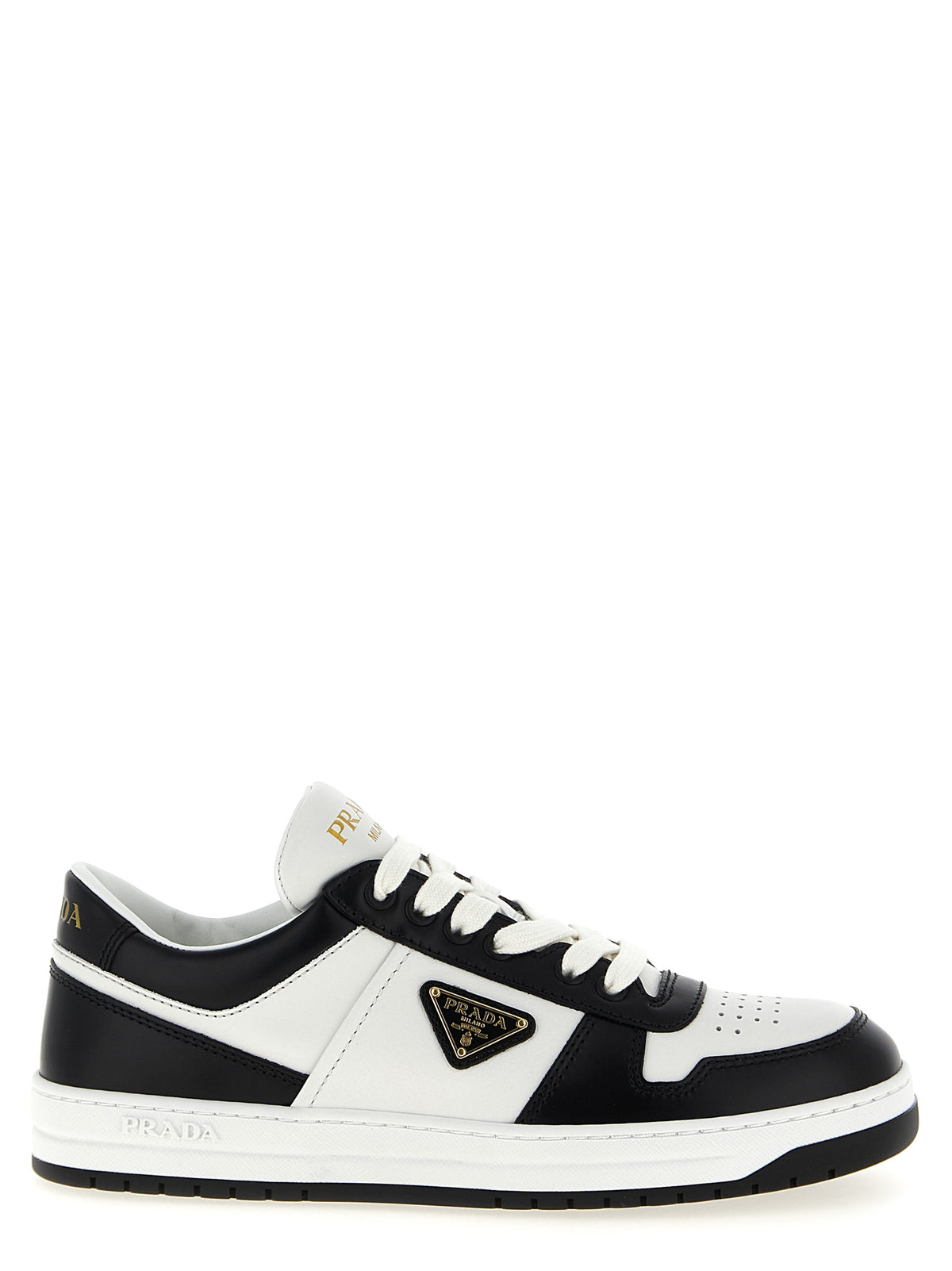 Prada Bicolor Calfskin Low Top Women's Sneakers