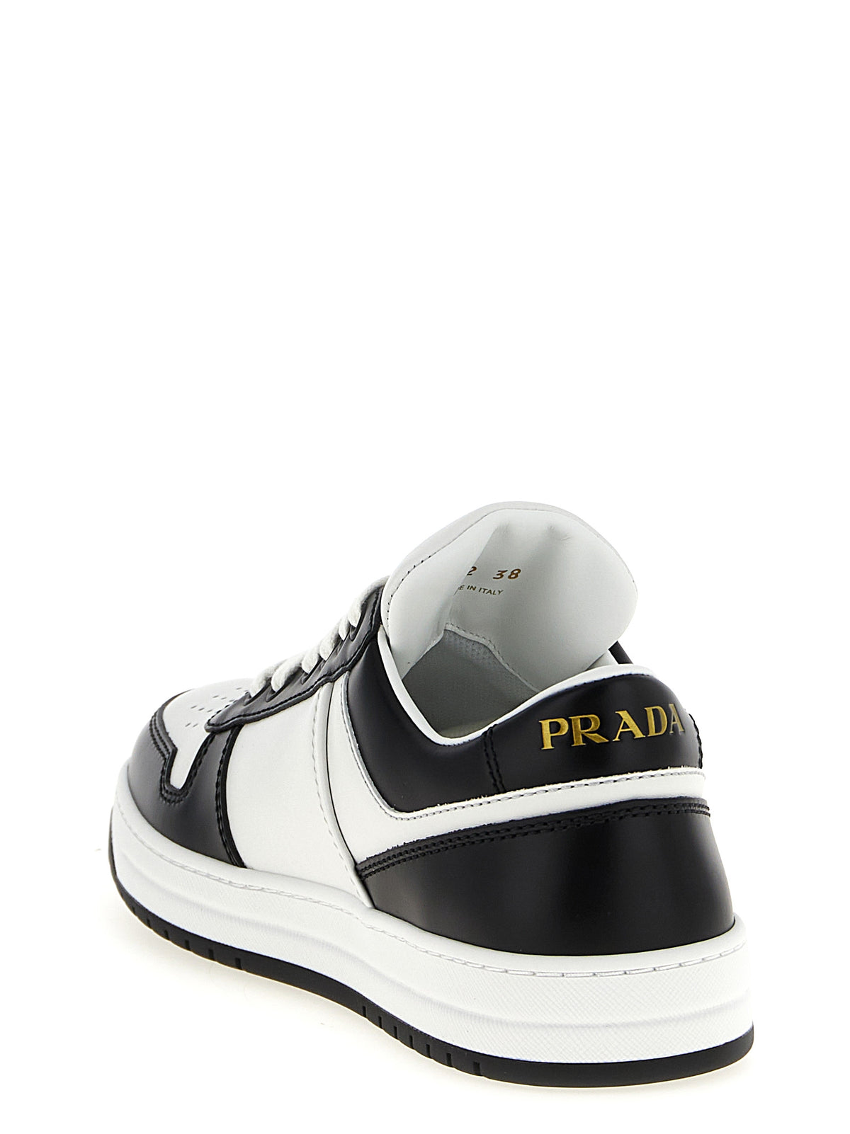 Prada Bicolor Calfskin Low Top Women's Sneakers