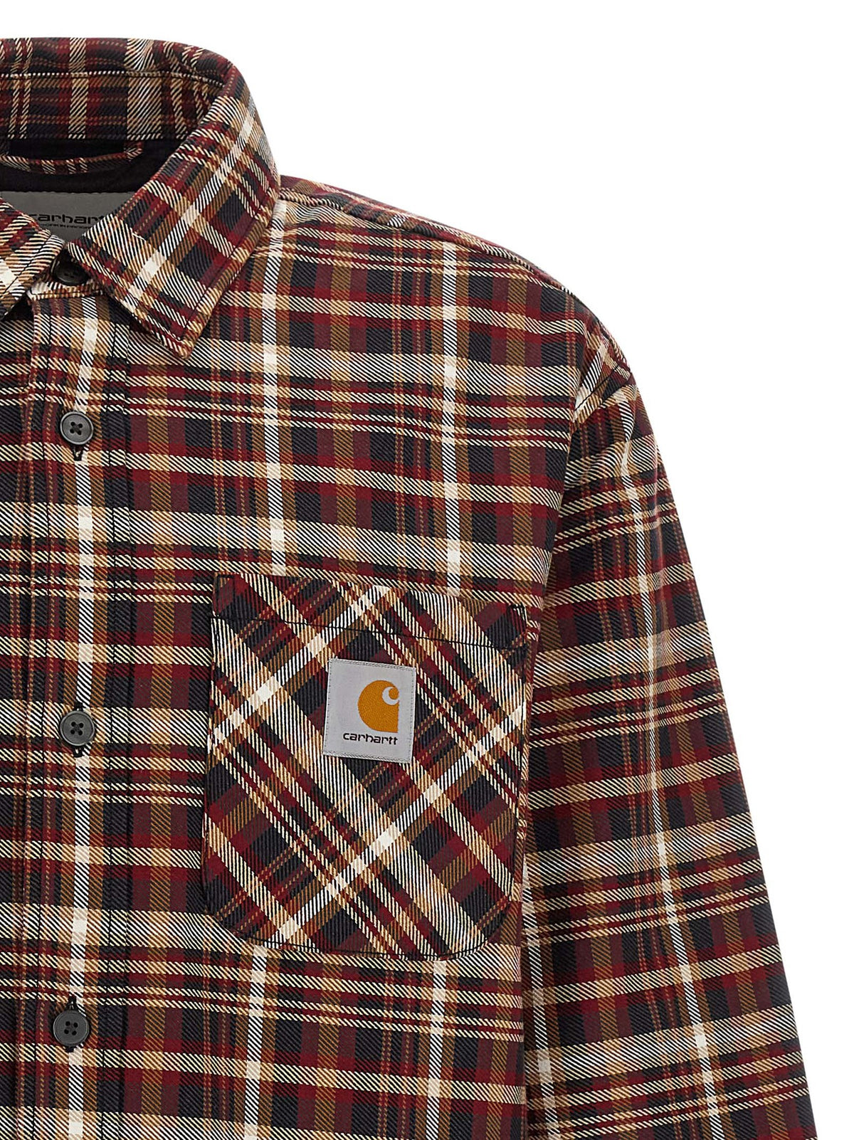 Carhartt Wip Red Cotton Pattern Men's Shirt
