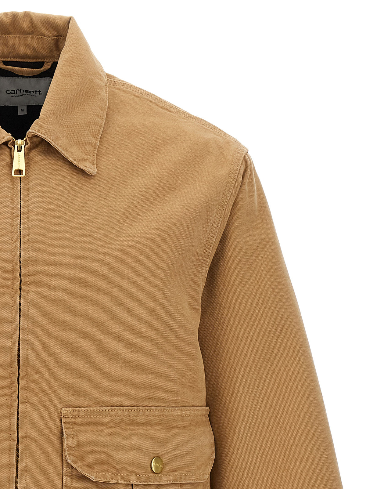 Carhartt Wip Beige Cotton Full-Length Men's Jacket