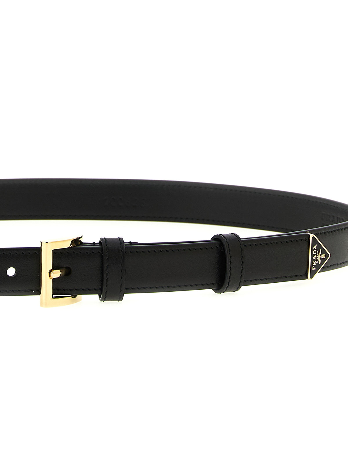Prada Black Calfskin Regular Women's Belt