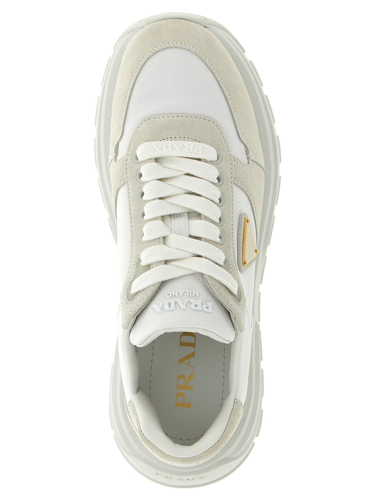 Prada White Polyamide Athletic Women's Sneakers
