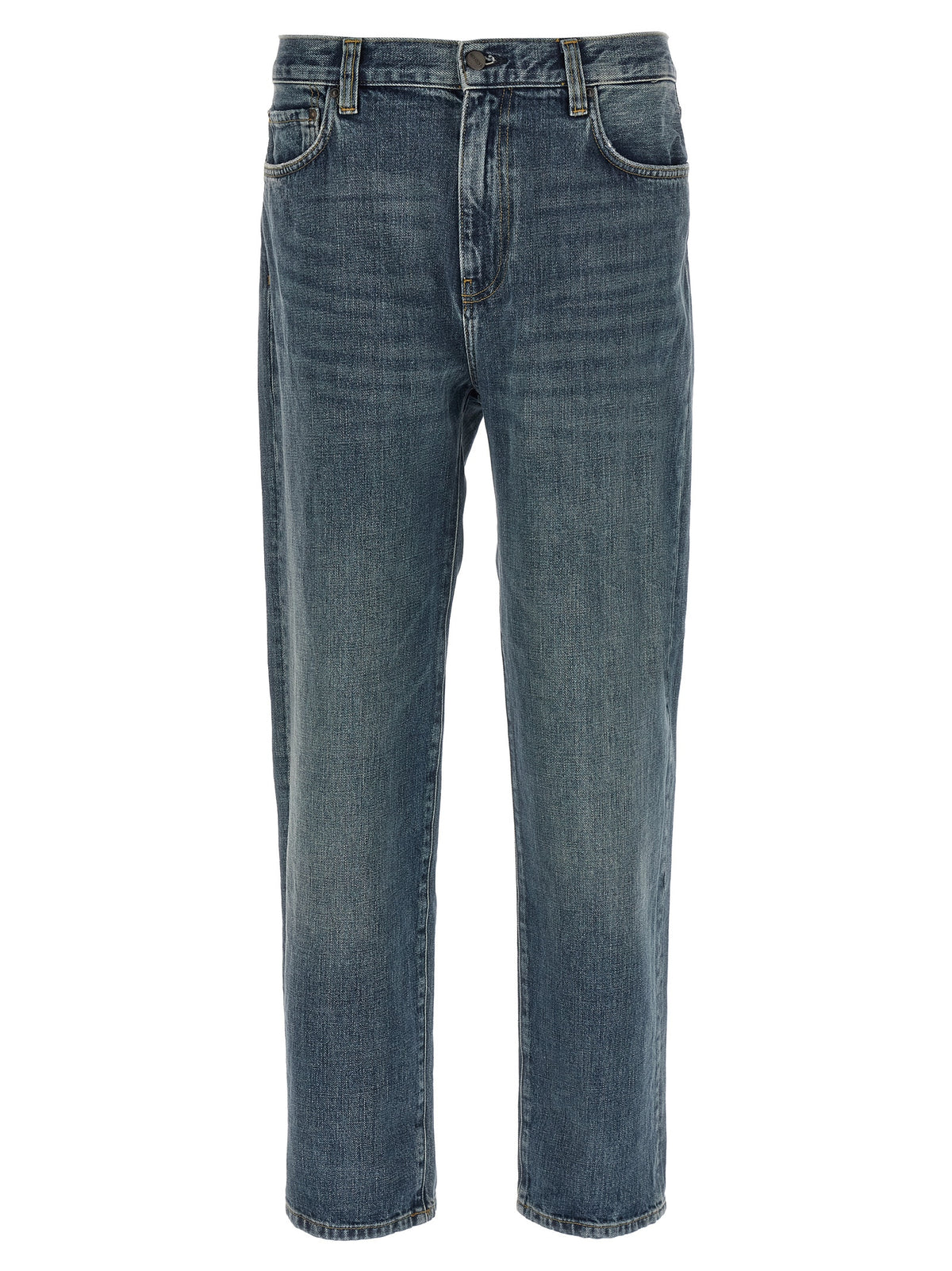 Carhartt Wip Blue Cotton Tapered Men's Jeans