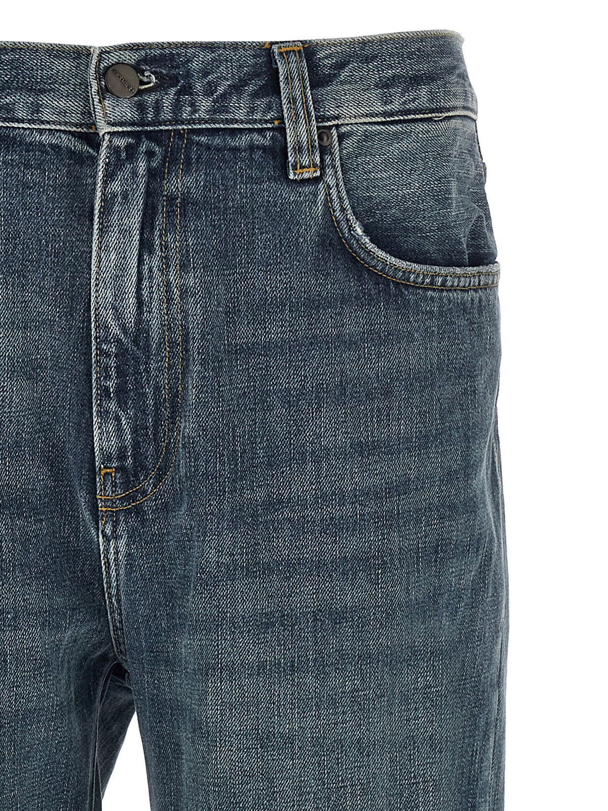 Carhartt Wip Blue Cotton Tapered Men's Jeans