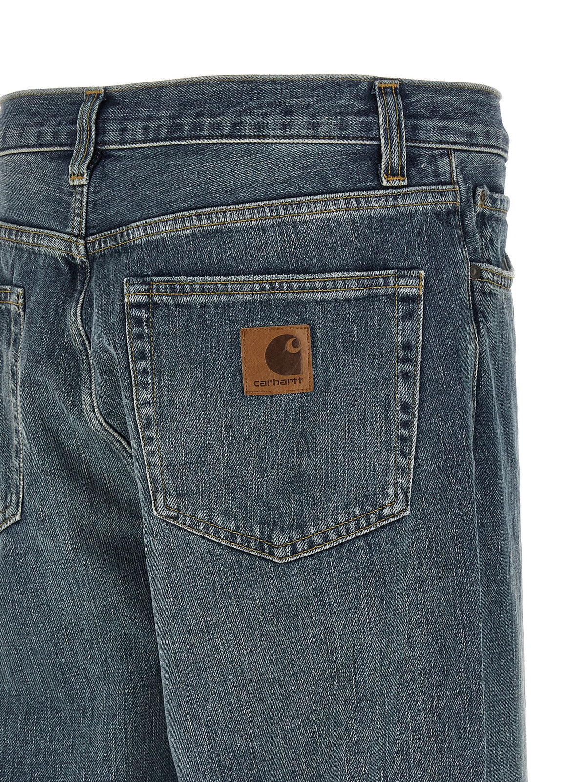 Carhartt Wip Blue Cotton Tapered Men's Jeans
