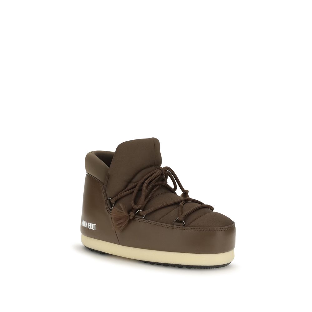 Moon Boot Brown Polyester Lace-Up Women's Boots