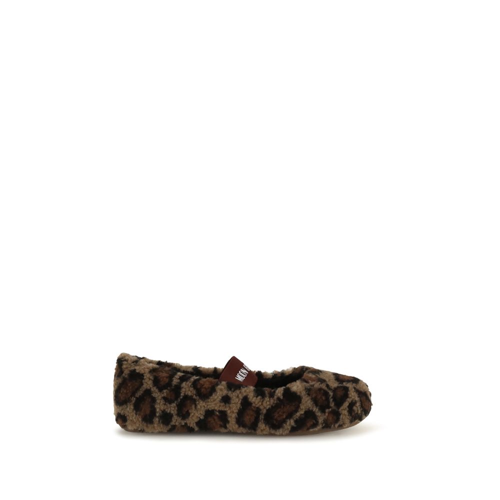 Moon Boot Brown Polyester Ballet Women's Flats