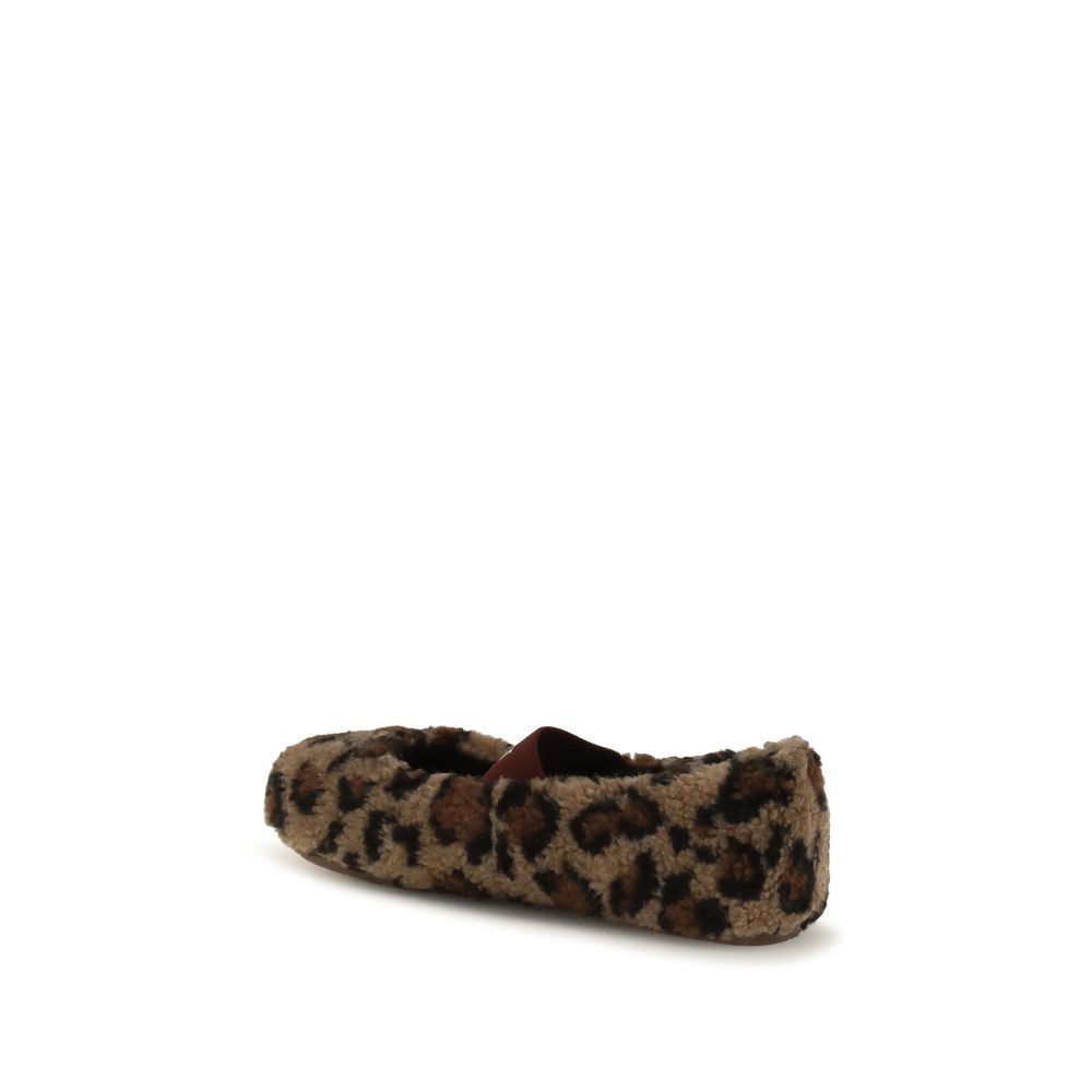 Moon Boot Brown Polyester Ballet Women's Flats