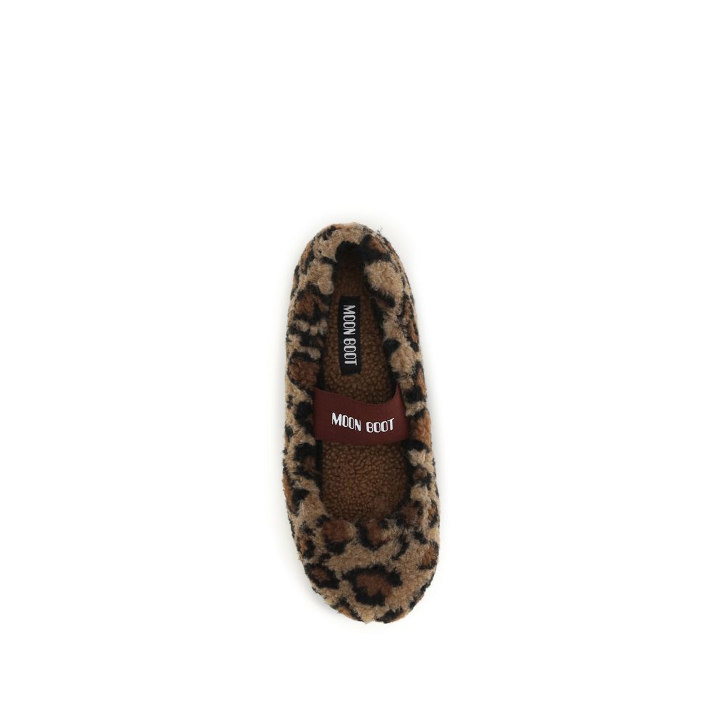 Moon Boot Brown Polyester Ballet Women's Flats
