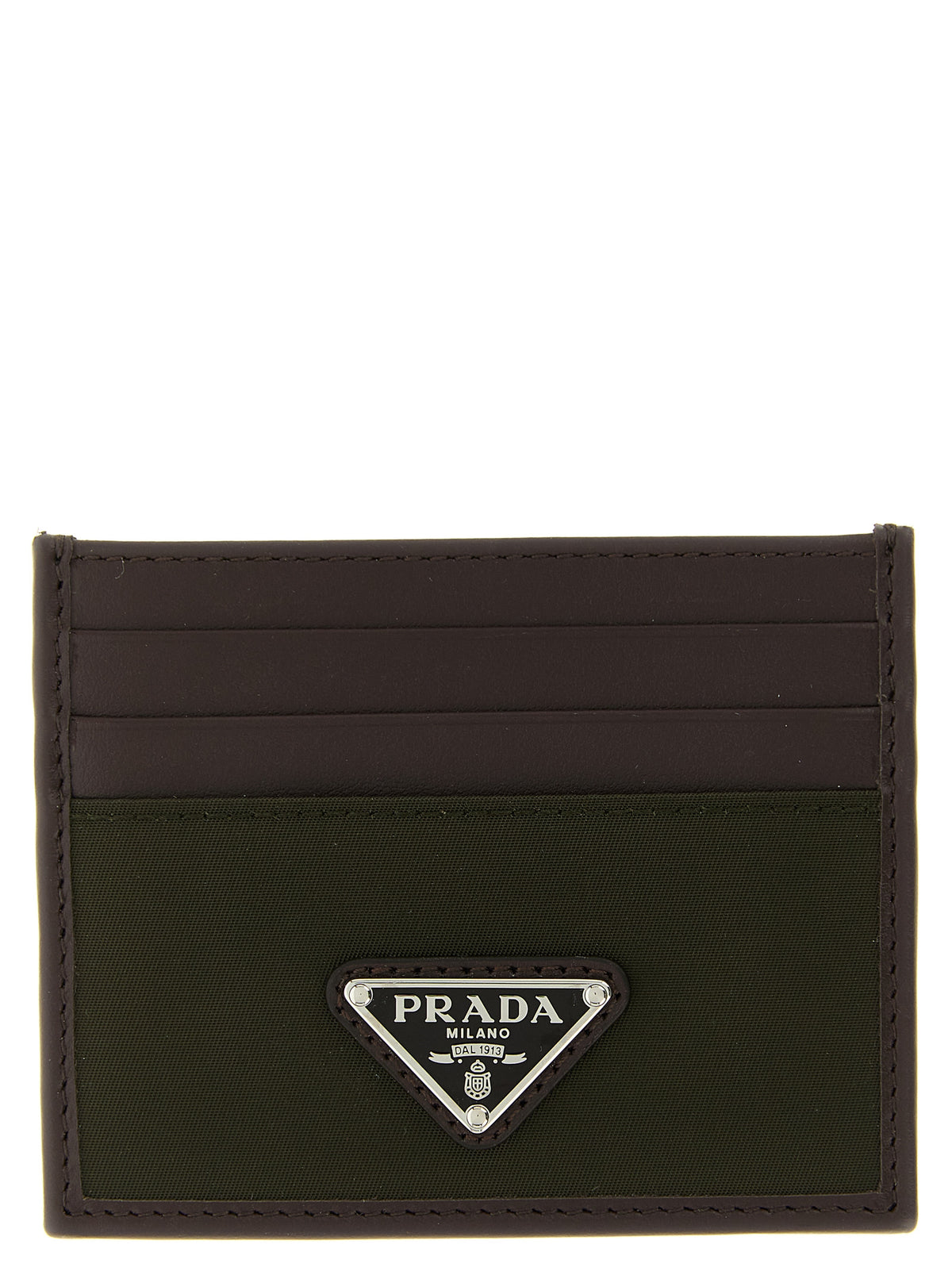 Prada Bicolor Recycled Polyamide Men's Cardholder