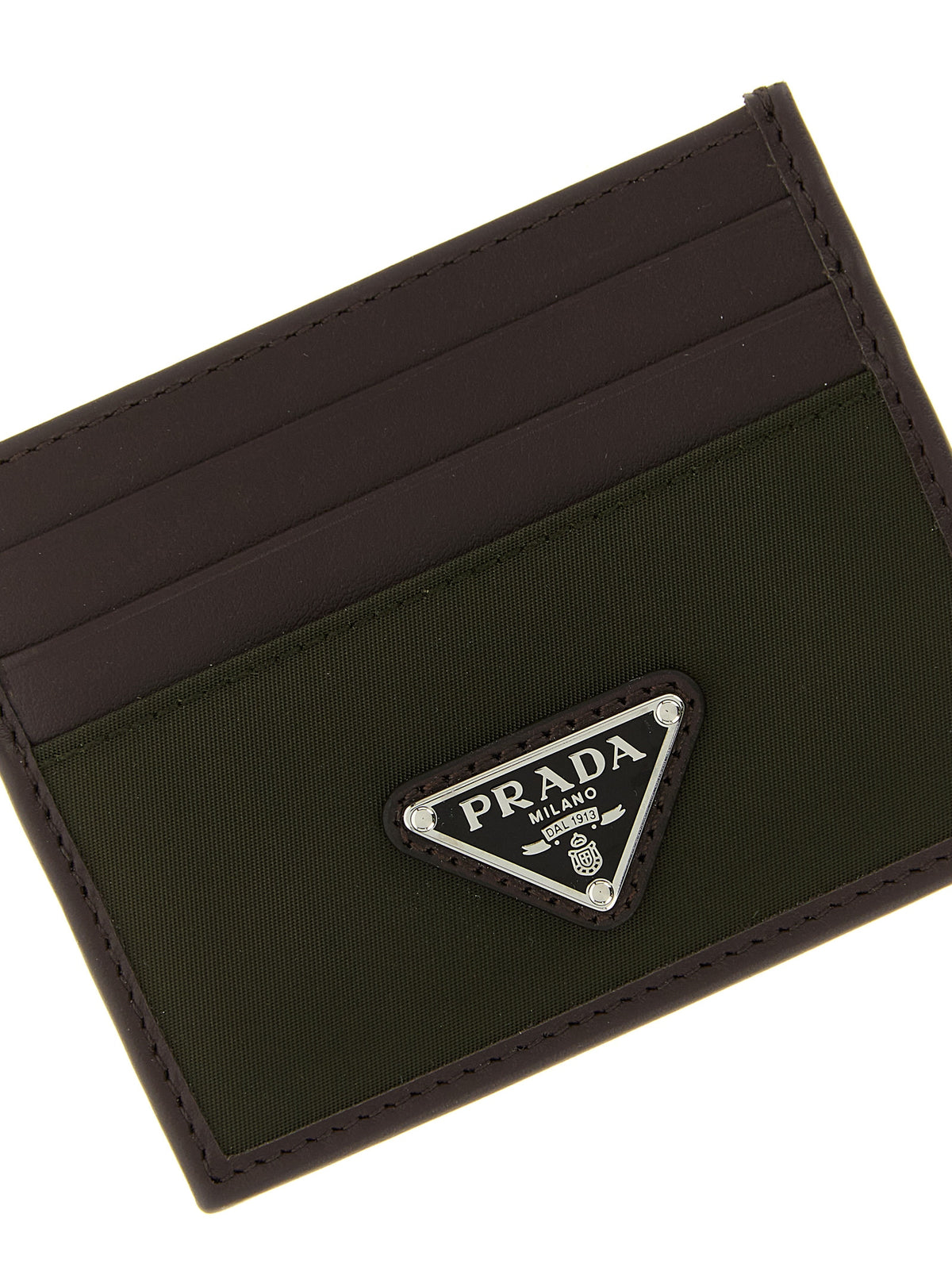 Prada Bicolor Recycled Polyamide Men's Cardholder