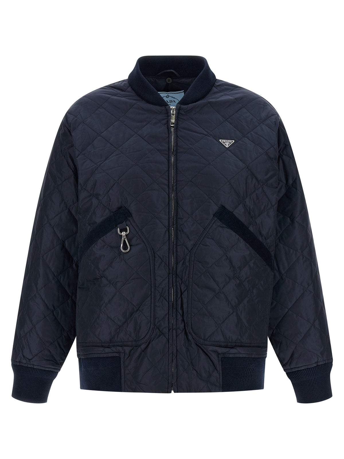 Prada Blue Recycled Polyamide Women's Bomber