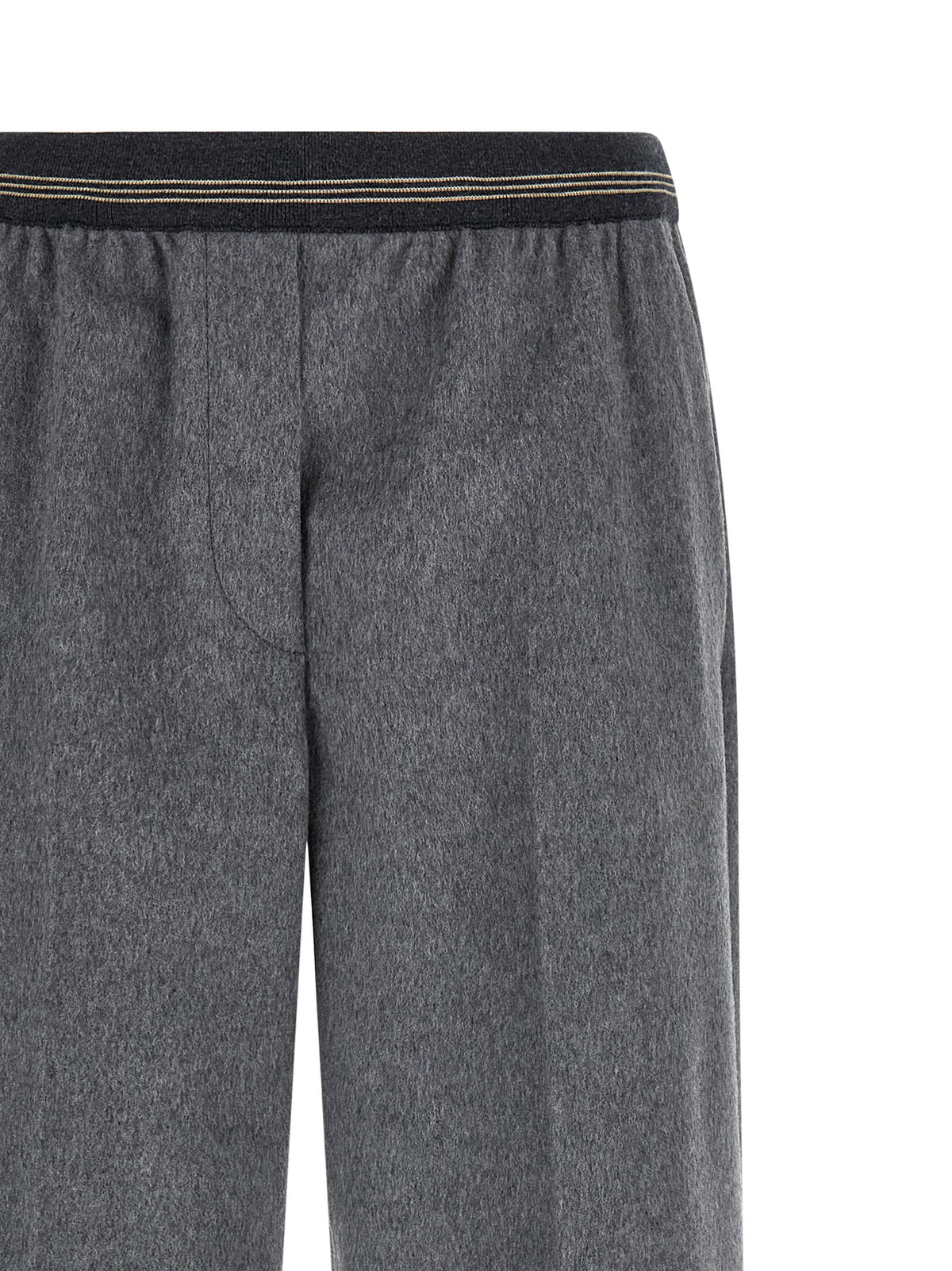Miu Miu Gray Virgin Wool Casual Women's Pants