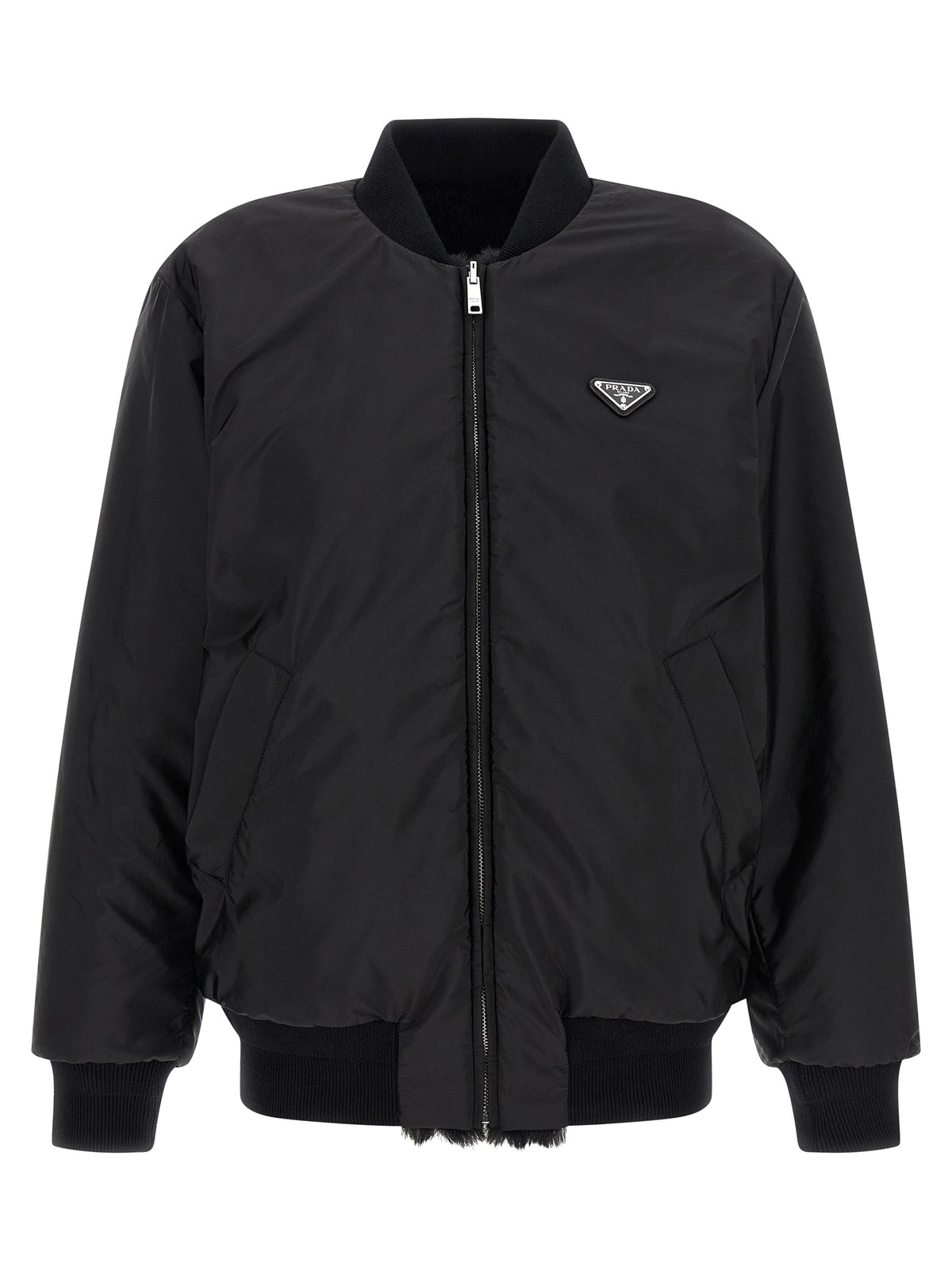 Prada Black Recycled Polyamide Women's Bomber