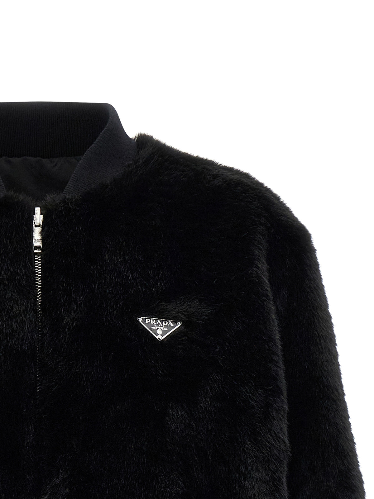Prada Black Recycled Polyamide Women's Bomber