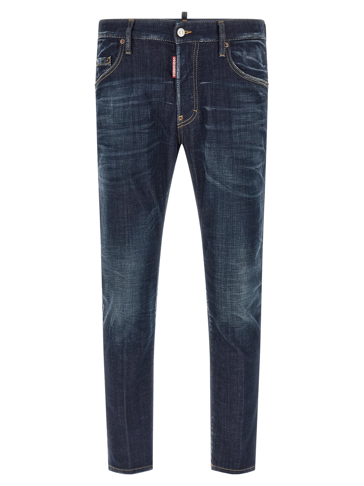 Dsquared² Blue Cotton Straight-Leg Men's Jeans