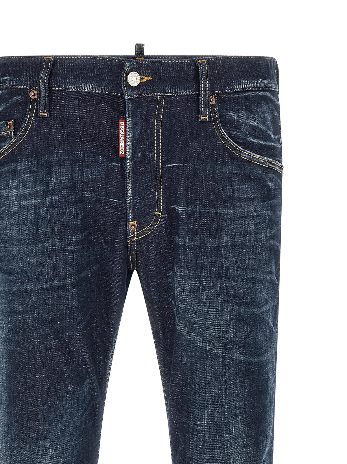 Dsquared² Blue Cotton Straight-Leg Men's Jeans