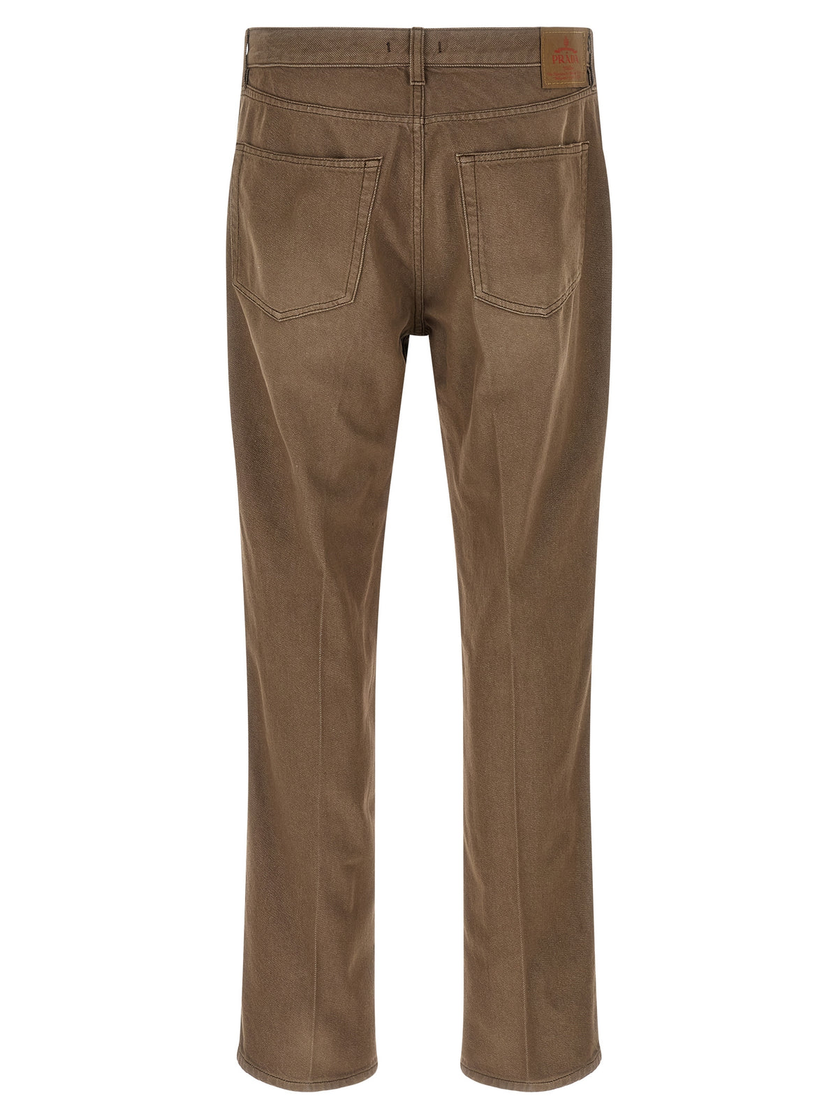 Prada Brown Cotton Casual Men's Pants