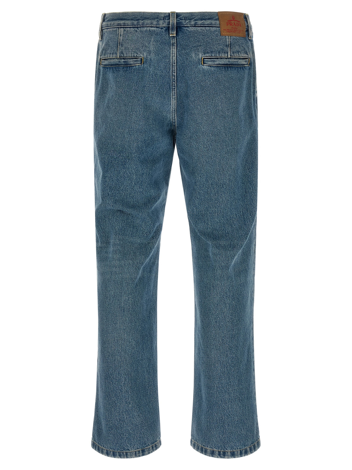 Prada Blue Cotton Straight-Leg Men's Jeans