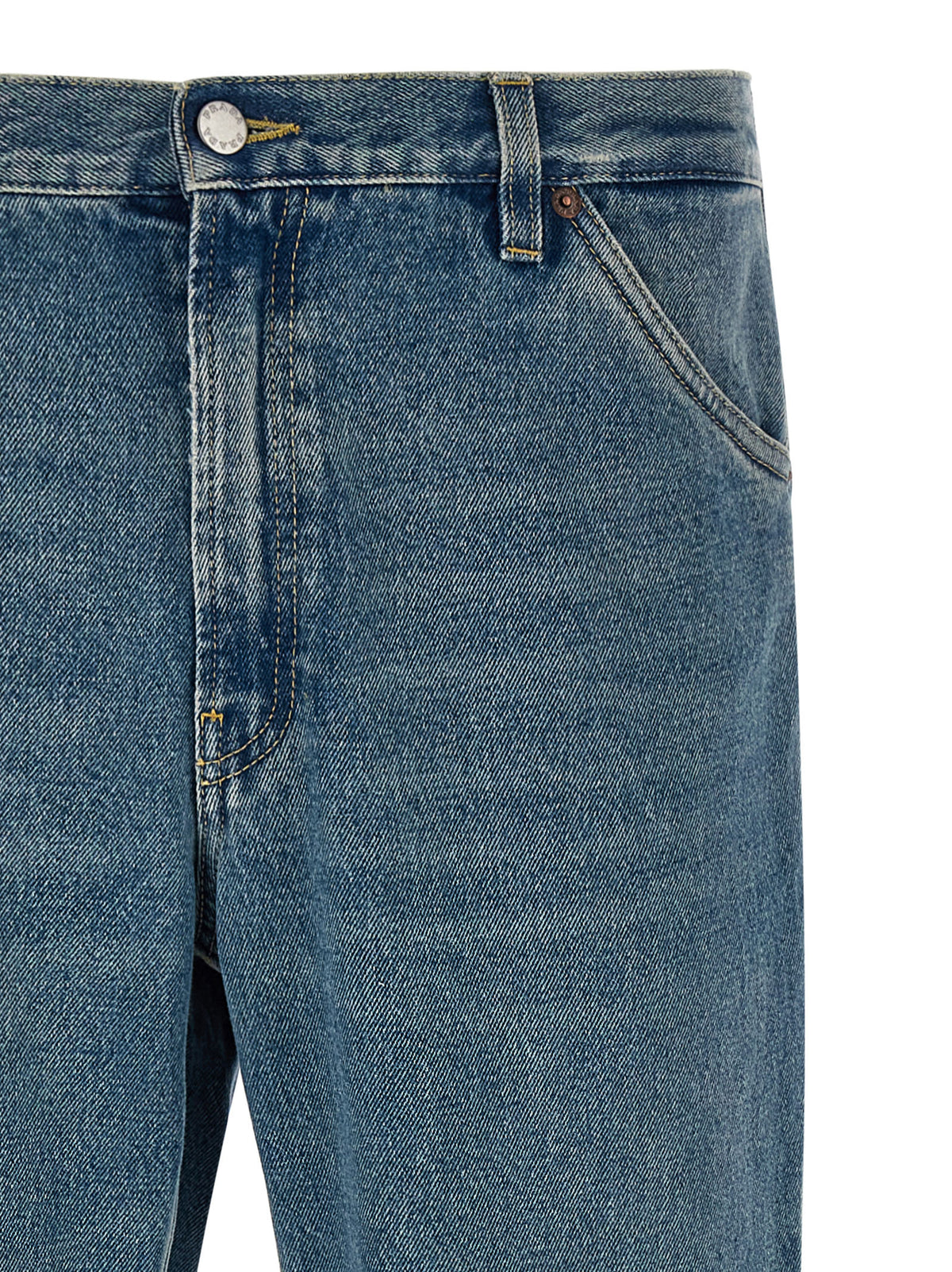 Prada Blue Cotton Straight-Leg Men's Jeans