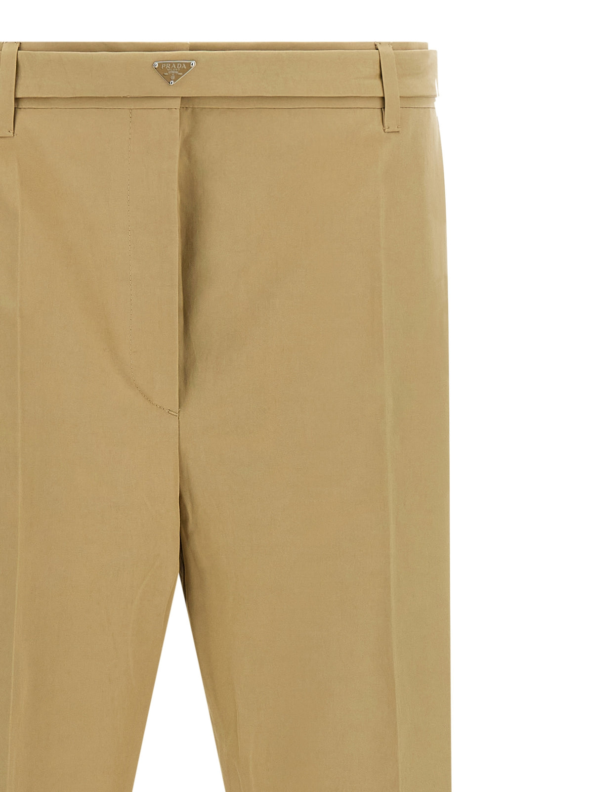 Prada Beige Cotton Casual Women's Pants