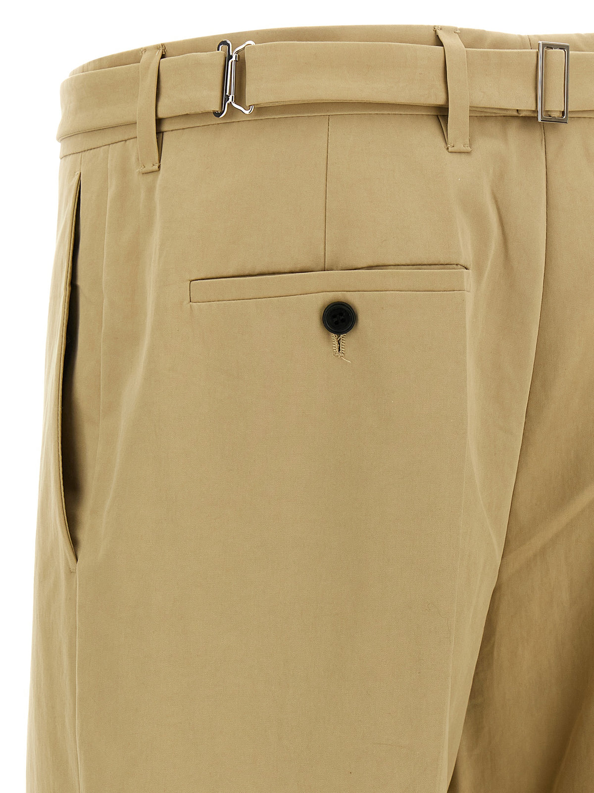 Prada Beige Cotton Casual Women's Pants