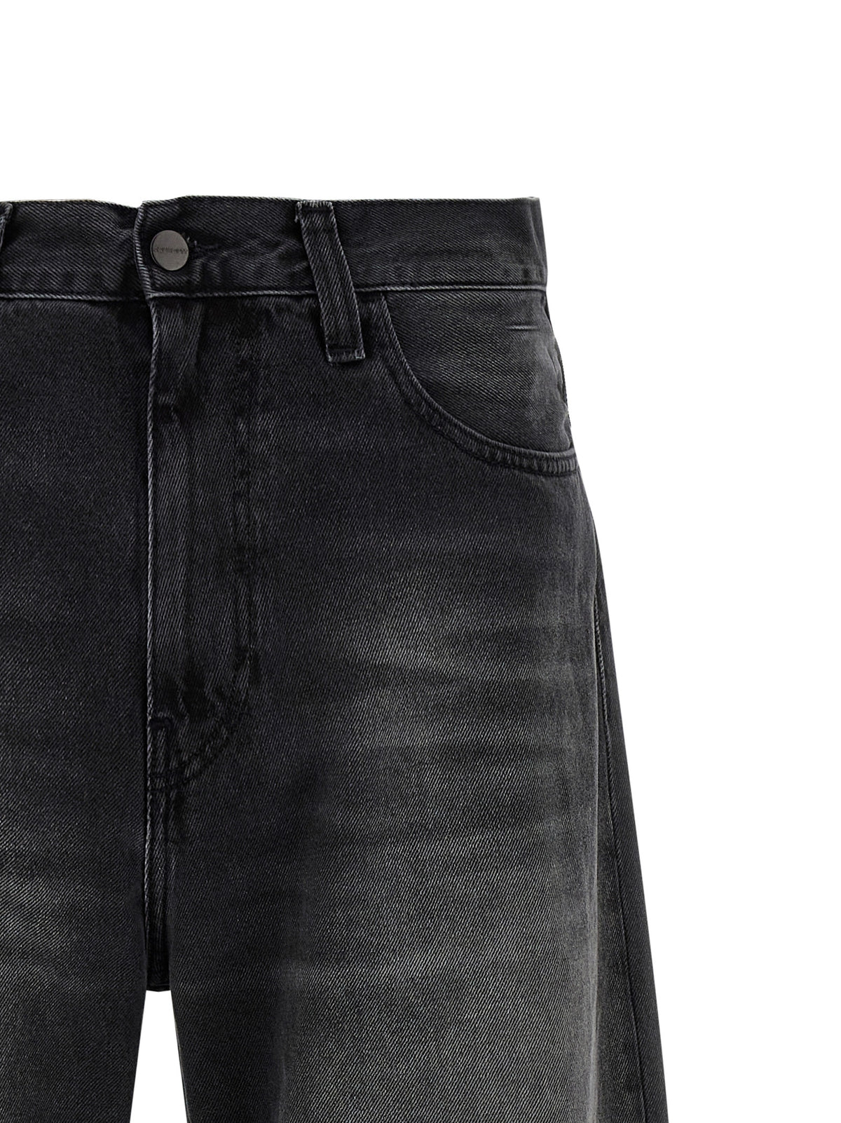 Carhartt Wip Black Cotton Jeans Men's Denim