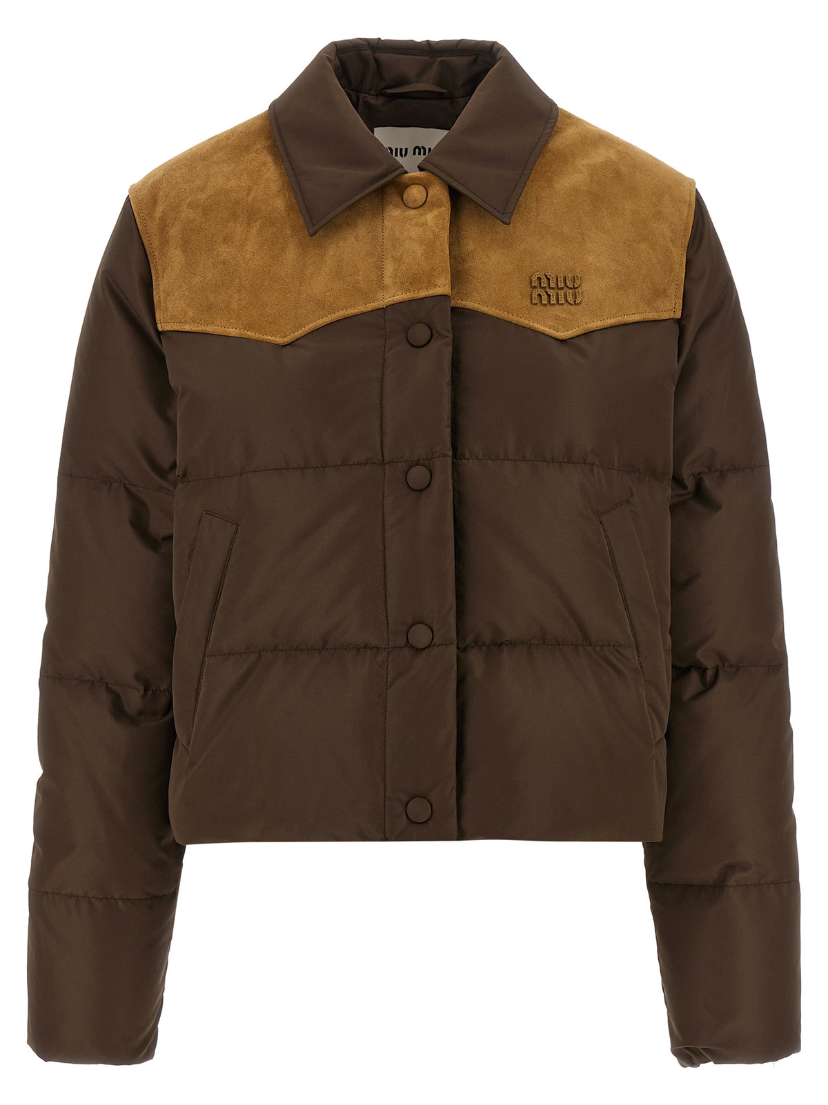 Miu Miu Brown Recycled Polyester Full-Length Women's Jacket